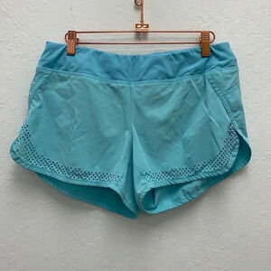 Athleta Lap Running Shorts Light Blue Size Small